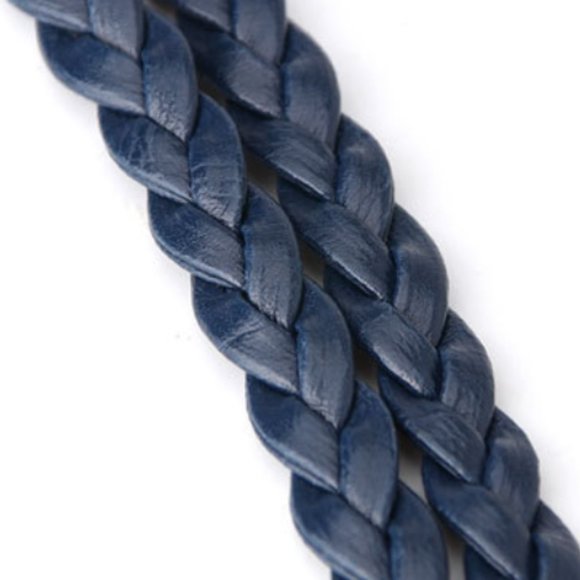 Vegan Leather Brown Thin Braided Belt - Picture 4 of 9